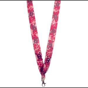 🆓 Women’s or Girl’s Pink Skull Lanyard w/ Key Fob